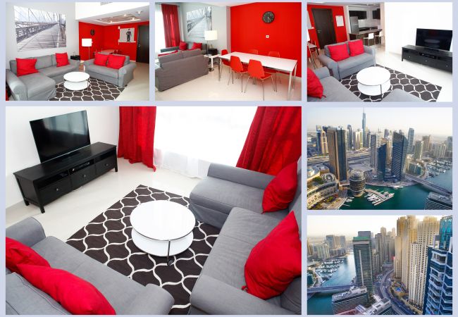 Apartment in Dubai - Bird`s-eye view over Marina, 2BR